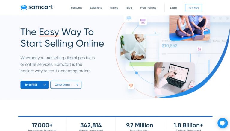SamCart Homepage